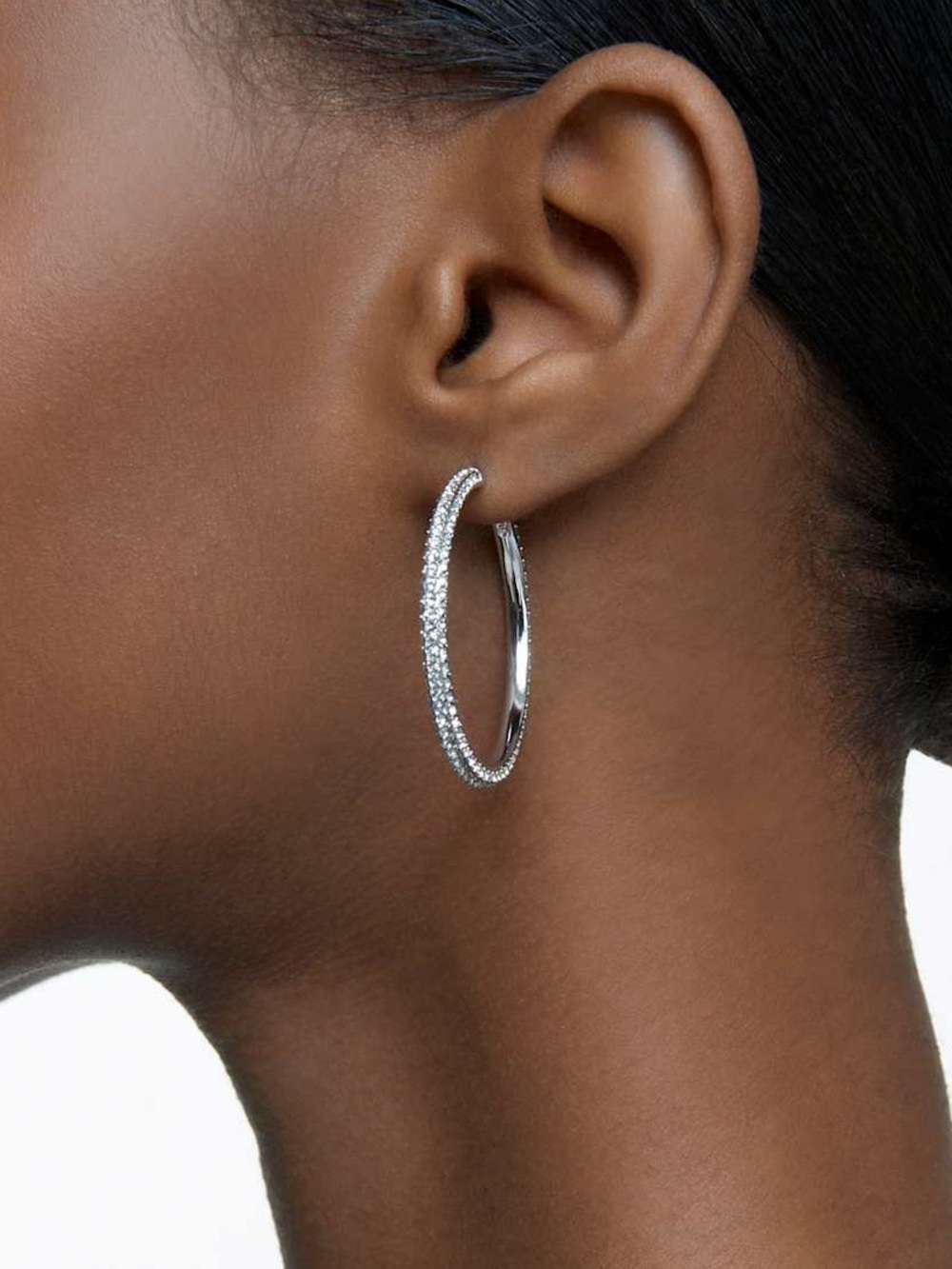 Authentic Swarovski Dextera hoop earrings Pavé, White, 5389432. BRAND NEW. - Picture 9 of 16